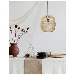 Obrázek pro produkt Závěsné svítidlo MELODY přírodní ratan černý kabel E27 1x12W 230V IP20 bez žárovky - NOVA LUCE