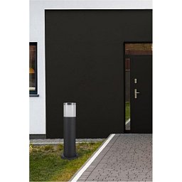 Obrázek pro produkt Venkovní sloupkové svítidlo NOTEN černý hliník čirý a bílý akryl LED 8W 3000K 220-240V IP65 120st. IP65 - NOVA LUCE