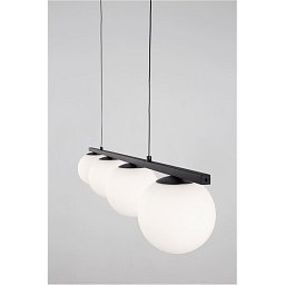 Obrázek pro produkt Závěsné svítidlo JOLINE černý kov a hliník bílé opálové sklo LED 32W 240V 3200K IP20 - NOVA LUCE