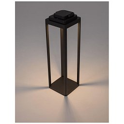 Obrázek pro produkt Venkovní stolní lampa FIGI antracitový hliník LED 2W 3000K 5V DC 108st. IP65 dotykový vypínač / baterie / USB kabel / stmívatelné - NOVA LUCE