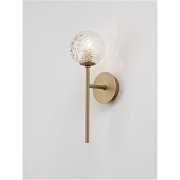 Obrázek pro produkt Nástěnné svítidlo MIRANO čiré strukturované sklo a mosaz zlatá G9 1x5W 230V IP20 bez žárovky - NOVA LUCE