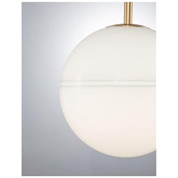 Obrázek pro produkt Závěsné svítidlo CANTONA bílé opálové sklo mosaz zlatá E27 1x12W 230V IP20 bez žárovky - NOVA LUCE