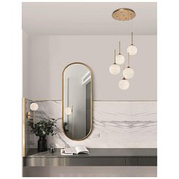 Obrázek pro produkt Nástěnné svítidlo CANTONA bílé opálové sklo mosaz zlatá G9 1x5W 230V IP20 bez žárovky - NOVA LUCE
