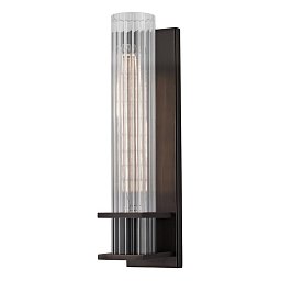 Obrázek pro produkt Nástěnné svítidlo SPERRY ocel/sklo starobronz/čirá E27 1x75W - HUDSON VALLEY