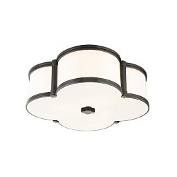 Obrázek pro produkt Stropní svítidlo CHANDLER ocel/sklo starobronz/bílá E27 3x40W - HUDSON VALLEY