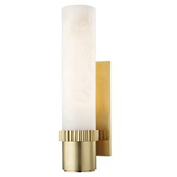 Obrázek pro produkt Nástěnné svítidlo ARGON staromosaz/alabastr E27 1x75W - HUDSON VALLEY
