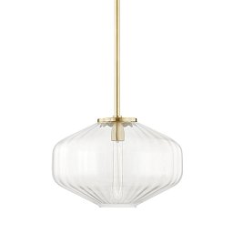 Obrázek pro produkt Závěsné svítidlo BENNETT ocel staromosaz E27 1x40W - HUDSON VALLEY