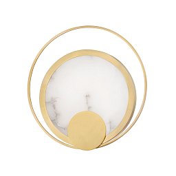 Obrázek pro produkt Nástěnné svítidlo COIL mosaz/alabastr staromosaz/matná LED 12W 2700K stmívatelné - HUDSON VALLEY