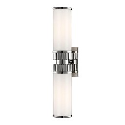 Obrázek pro produkt Nástěnné svítidlo HARPER mosaz/sklo nikl/opál E27 2x100W - HUDSON VALLEY