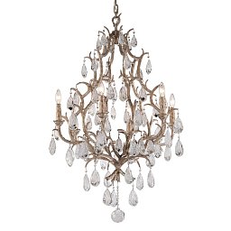 Obrázek pro produkt Závěsné svítidlo AMADEUS kov/křišťál bronz E14 6x40W - HUDSON VALLEY (Corbettt)