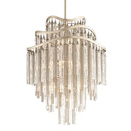 Obrázek pro produkt Závěsné svítidlo CHIMERA kov/sklo stříbrná/čirá E14 10x40W - HUDSON VALLEY (Corbettt)
