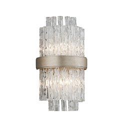 Obrázek pro produkt Nástěnné svítidlo CHIME kov/ocel/sklo stříbrná/čirá E14 2x60W - HUDSON VALLEY (Corbettt)