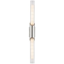 Obrázek pro produkt Nástěnné svítidlo PYLON ocel/sklo nikl/matné E27 2x6W - HUDSON VALLEY