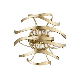 Obrázek pro produkt Nástěnné svítidlo CALLIGRAPHY kov/sklo zlatá/čirá LED 5W 2700K stmívatelné - HUDSON VALLEY (Corbettt)