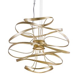 Obrázek pro produkt Závěsné svítidlo CALLIGRAPHY kov/sklo zlatá/čirá LED 16W 2700K stmívatelné - HUDSON VALLEY (Corbettt)