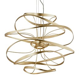 Obrázek pro produkt Závěsné svítidlo CALLIGRAPHY kov/sklo zlatá/čirá LED 24W 2700K stmívatelné - HUDSON VALLEY (Corbettt)