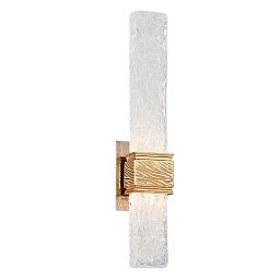 Obrázek pro produkt Nástěnné svítidlo FREEZE kov/benátské sklo zlatá/čirá LED 5W 2700K stmívatelné - HUDSON VALLEY (Corbettt)