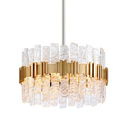 Obrázek pro produkt Závěsné svítidlo CIRO kov/sklo zlatá/čirá E14 5x60W - HUDSON VALLEY (Corbettt)