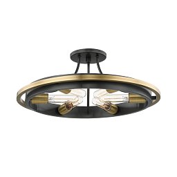 Obrázek pro produkt Stropní svítidlo CHAMBERS ocel starobronz E27 6x40W - HUDSON VALLEY