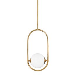 Obrázek pro produkt Závěsné svítidlo EVERLEY mosaz/sklo mosaz/opál G9 1x6W - HUDSON VALLEY (Corbettt)