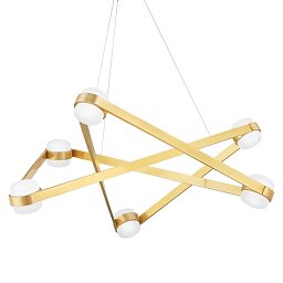 Obrázek pro produkt Závěsné svítidlo ORBIT mosaz/sklo staromosaz/opál LED 35W 3000K stmívatelné - HUDSON VALLEY