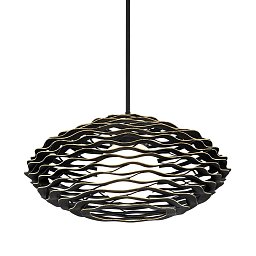 Obrázek pro produkt Závěsné svítidlo LUMA hliník/sklo černá/zlatá/opál G9 1x20W 0 - HUDSON VALLEY (Corbettt)