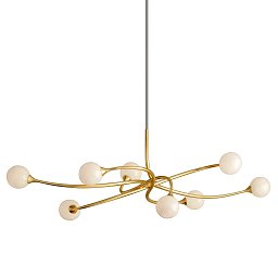 Obrázek pro produkt Závěsné svítidlo SIGNATURE kov/sklo zlatá/bílá G9 8x6W - HUDSON VALLEY (Corbettt)