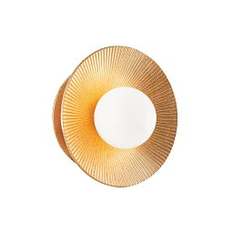 Obrázek pro produkt Nástěnné svítidlo EMERALD ocel/sklo zlatá/opál G9 1x4W - HUDSON VALLEY (Corbettt)