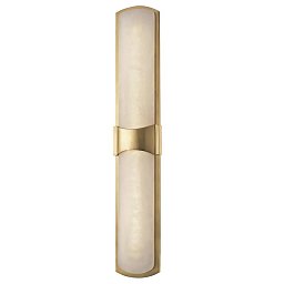 Obrázek pro produkt Nástěnné svítidlo VALENCIA ocel/alabastr staromosaz LED 18W 2700K stmívatelné - HUDSON VALLEY