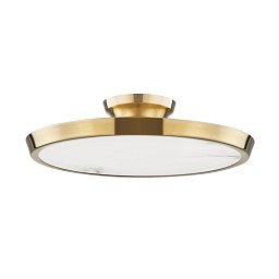 Obrázek pro produkt Stropní svítidlo DRAPER staromosaz/alabastr LED 35W 2700K stmívatelné - HUDSON VALLEY
