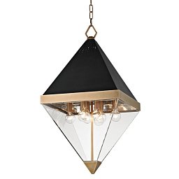 Obrázek pro produkt Závěsné svítidlo COLTRANE ocel/akryl staromosaz/čirá E14 8x25W - HUDSON VALLEY