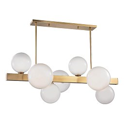 Obrázek pro produkt Závěsné svítidlo HINSDALE mosaz/sklo staromosaz/matná G9 7x6W - HUDSON VALLEY