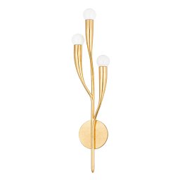 Obrázek pro produkt Nástěnné svítidlo LABRA ocel zlatá E14 3x60W - HUDSON VALLEY