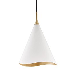 Obrázek pro produkt Závěsné svítidlo MARTINI ocel/hliník zlatá/bílá E27 1x13W - HUDSON VALLEY