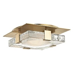 Obrázek pro produkt Stropní svítidlo BOURNE ocel/sklo staromosaz/čirá LED 12W 3000K stmívatelné - HUDSON VALLEY