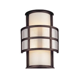 Obrázek pro produkt Nástěnné svítidlo DISCUS kov/sklo grafit/opál E27 2x60W - HUDSON VALLEY (Troy)