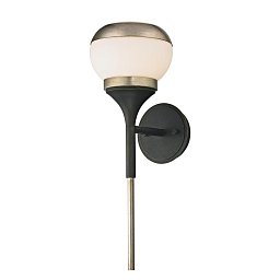 Obrázek pro produkt Nástěnné svítidlo ALCHEMY kov/sklo bronz/černá/opál E14 1x40W - HUDSON VALLEY (Troy)