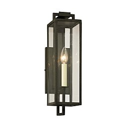 Obrázek pro produkt Venkovní nástěnné svítidlo BECKHAM kov/sklo železo/čirá E14 1x40W - HUDSON VALLEY (Troy)