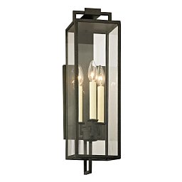 Obrázek pro produkt Venkovní nástěnné svítidlo BECKHAM kov/sklo železo/čirá E14 3x40W - HUDSON VALLEY (Troy)