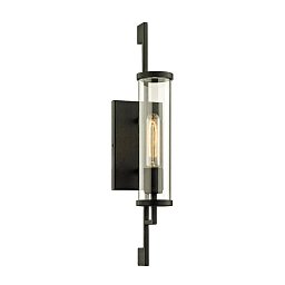 Obrázek pro produkt Venkovní nástěnné svítidlo Park Slope kov/sklo železo/čirá E27 1x13W - HUDSON VALLEY (Troy)