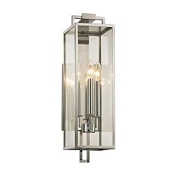 Obrázek pro produkt Venkovní nástěnné svítidlo BECKHAM kov/sklo ocel/čirá E14 3x40W - HUDSON VALLEY (Troy)
