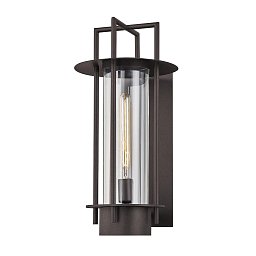 Obrázek pro produkt Venkovní nástěnné svítidlo CARROLL PARK kov/sklo bronz/čirá E27 1x13W - HUDSON VALLEY (Troy)