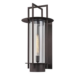 Obrázek pro produkt Venkovní nástěnné svítidlo CARROLL PARK kov/sklo bronz/čirá E27 1x13W - HUDSON VALLEY (Troy)