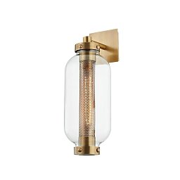 Obrázek pro produkt Venkovní nástěnné svítidlo ATWATER mosaz/sklo mosaz/čirá E27 1x13W - HUDSON VALLEY (Troy)