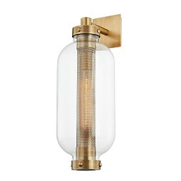 Obrázek pro produkt Venkovní nástěnné svítidlo ATWATER mosaz/sklo mosaz/čirá E27 1x13W - HUDSON VALLEY (Troy)