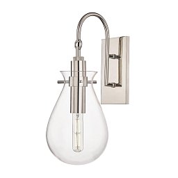 Obrázek pro produkt Nástěnné svítidlo IVY ocel/sklo nikl/čirá E27 1x4W - HUDSON VALLEY