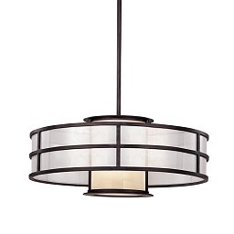 Obrázek pro produkt Závěsné svítidlo DISCUS kov/sklo grafit/opál E27 1x40W - HUDSON VALLEY (Troy)