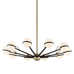Obrázek pro produkt Závěsné svítidlo ACE kov/sklo bronz/mosaz/opál G9 10x6W - HUDSON VALLEY (Troy)