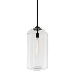 Obrázek pro produkt Závěsné svítidlo DISTRICT kov/sklo černá/čirá E27 1x40W - HUDSON VALLEY (Troy)