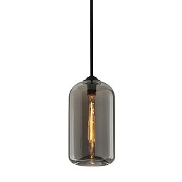 Obrázek pro produkt Závěsné svítidlo DISTRICT kov/sklo černá/kouřová E27 1x40W - HUDSON VALLEY (Troy)